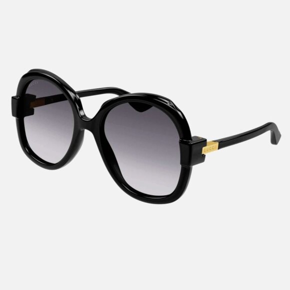 NEW GUCCI OVERSIZED WOMEN BLACK SUNGLASSES - Picture 1 of 7